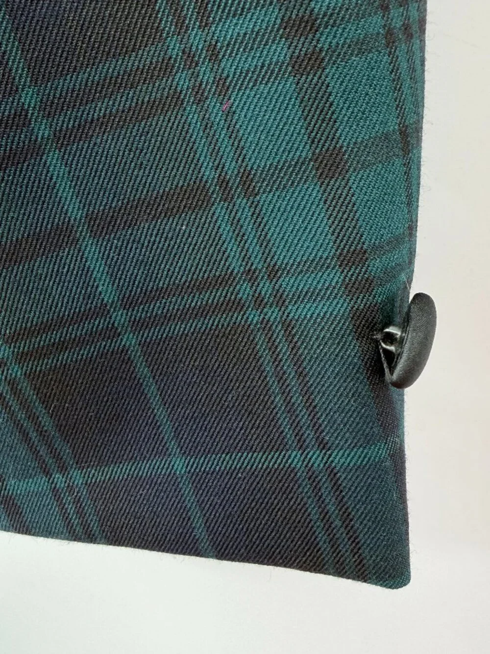 Formal Specialists Ltd Vge Black Watch Tartan Wool Blend Tuxedo Jacket 38S NWOT